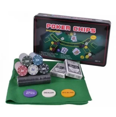 Набор для покера на 300 фишек с номиналом, в коробке ABC 1819375126 фото