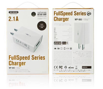 Мережевий зарядний пристрій WK Design Full Speed Charger 2.1 A White (WP-U63) білий ABC 1720281255 фото