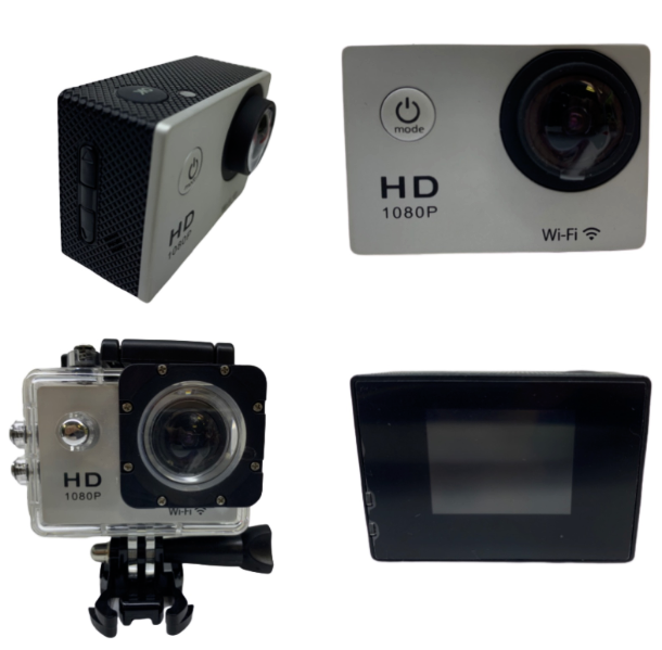 Екшн-камера з водонепроникним чохлом Action Camera SJ400 WiFi Sports HD DV 1080P FULL HD Сріблястий ACSJ400S фото