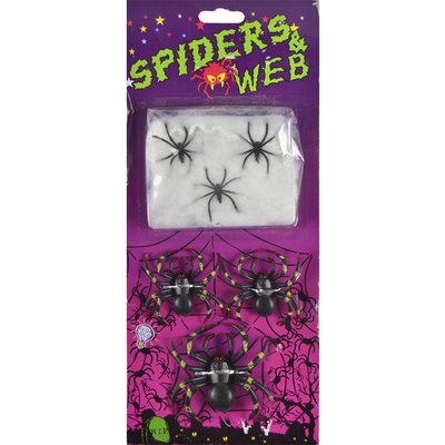 Набір для декору: павутиння, павуки, на планшеті 15х35 ABC 1875499779 фото