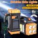 Ліхтар із сонячною панеллю 36W Power Bank TOP Light ABC аварійний світильник жовтогарячий hb-1678 фото 1