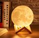 Настільний кольоровий світильник-нічник Місяць 3D LED на сенсорному керуванні (розмір L) ABC 2136555010 фото 2