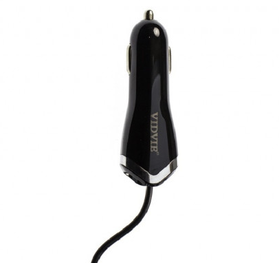 Автомобільний зарядний пристрій Vidvie VV-052 Lightning + USB Чорний VDVVV052B фото