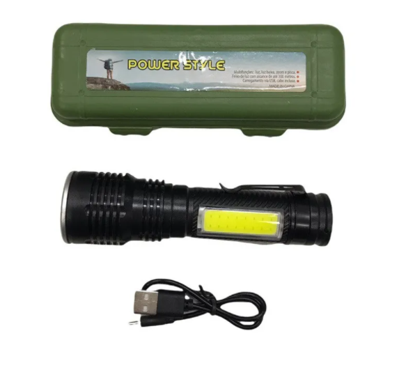 Ручний світлодіодний тактичний ліхтар Police BL-645S чорний COPBL511 фото