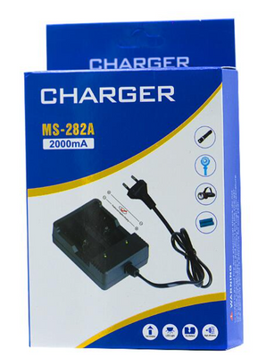 Зарядное устройство для аккумуляторов MS-282A 2А черное ABC 1848245055 фото