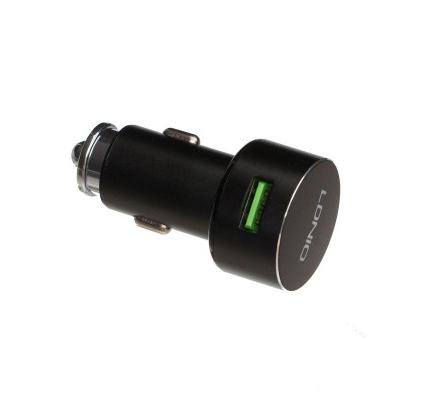 Автомобільний зарядний пристрій 3.6 A 2 USB з кабелем MicroUSB LDNIO C308 Чорний LDNC308B фото