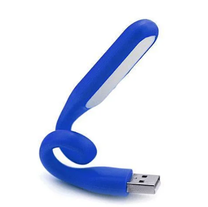 Гнучка мінілампа USB LED ABC синя USBLEDABCBL фото