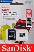 Карта памяти SanDisk 128 GB microSDHC UHS-I Ultra + SD adapter 1686847560 фото
