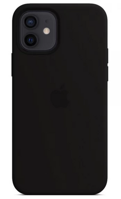Чехол-накладка для Apple iPhone 12/12 Pro Silicone Case MagSafe Черный SCMSIPH1212PROB фото
