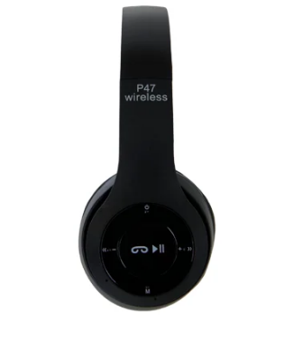 Бездротові Bluetooth-навушники з радіо та функцією плеєра P47 Чорні BTP47B фото