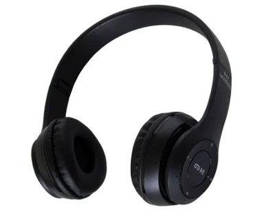 Бездротові Bluetooth-навушники з радіо та функцією плеєра P47 Чорні BTP47B фото