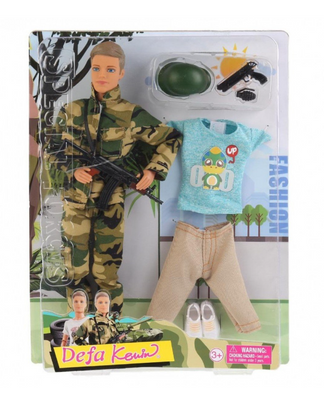 Лялька Defa Дефа Кен Військовий 30 см (шарнір, одяг, зброя) ABC солдат 1822546114 фото