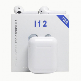 Бездротові сенсорні Bluetooth навушники i12 TWS Білі I12TWSW фото