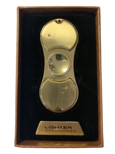 USB зажигалка-спинер электронная спиральная LIGHTER VIP Club Spin Золотистая LVCSPNG фото