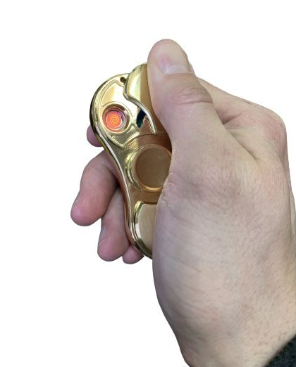 USB-запальничка-спінер електронна спіральна LIGHTER VIP Club Spin Золотиста LVCSPNG фото