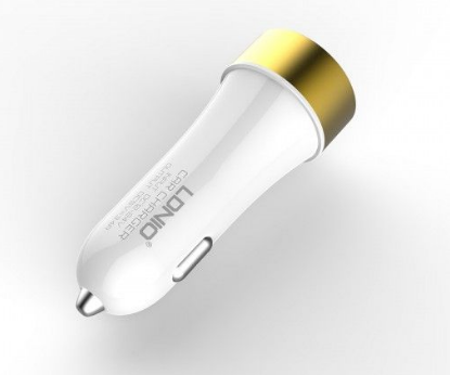Автомобільний зарядний пристрій на 3 USB з кабелем Lightning LDNIO DL-C30 Білий LDNC30LW фото