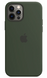Чохол для Apple iPhone 12/12 Pro Silicone Case MagSafe темно-зелений SCMSIPH1212PRODG фото 2