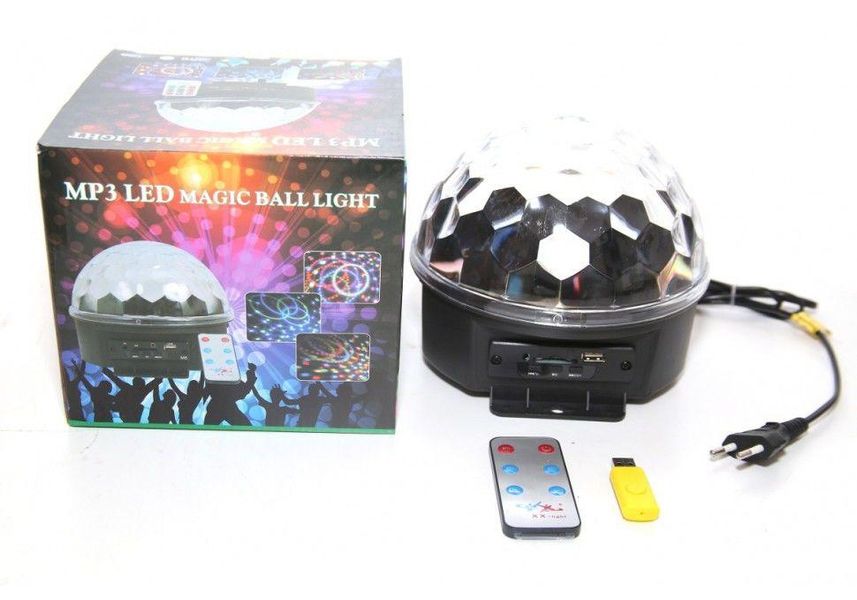 Диско куля з Bluetooth і USB-колонкою + пульт MP3 LED magic ball light LEDMBL фото