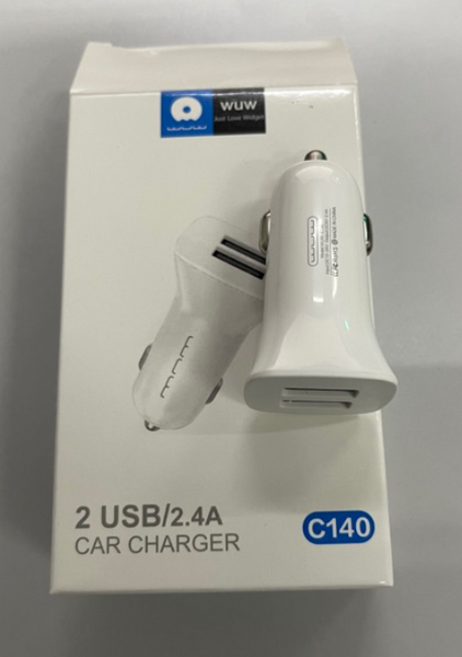 Автомобільний зарядний пристрій WUW C140 2 USB 2.4 A 1847595684 фото