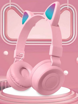 Бездротові Bluetooth-навушники зі світними котячими вушками Cat Ear BK-38M Рожеві CATEARBK38MP фото