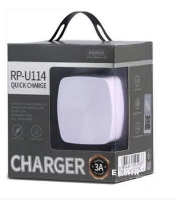Мережевий зарядний пристрій Remax RP-U114 Quick Charge 1 USB 3 A White RMXRPU114W фото