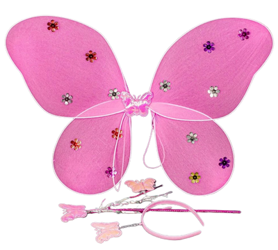 Карнавальний набір Крила феї метелика рожеві ABC 1822633748 фото
