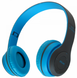 Бездротові Bluetooth-навушники з радіо та функцією плеєра P47 Блакитні BTP47BL фото 1