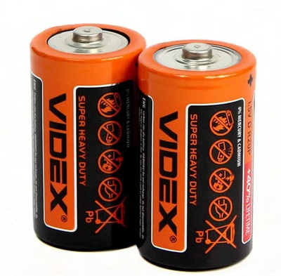 Батарейка сольова Videx D R20P (2 шт.) VIDEXDR20P фото