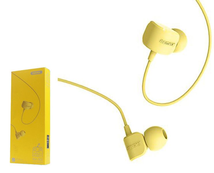 Навушники Remax RM-502 Earphone Жовтий RMXRM502Y фото