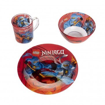 Дитячий скляний посуд Ніндзяго Дитячий набір посуду Ninjago ABC 00-120 фото