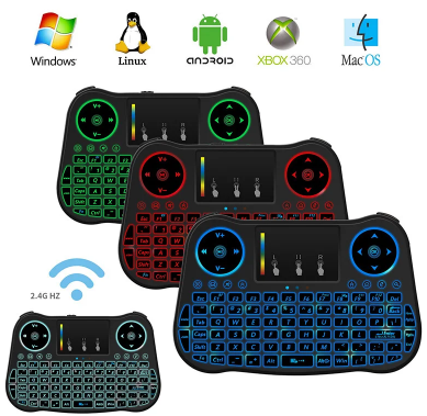 Беспроводная мини-клавиатура c LED подсветкой и тачпадом Mini Keyboard T08 MKT08 фото