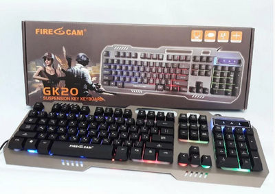 Ігрова клавіатура з підсвіткою Fire Cam GK20 FCGK20 фото