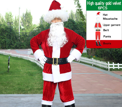 Костюм Санта Клаус Преміум (Повний комплект) 180-185 см ABC 1768 фото