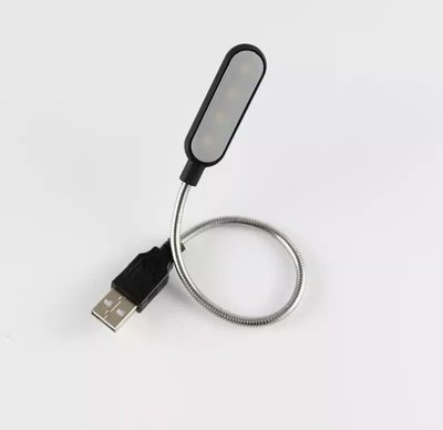 Гибкая мини лампа метал USB LED ABC холодный свет 1739728755 фото