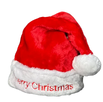Шапка ковпак Санта Клауса Merry Christmas ABC ПРЕМІУМ ЕЛІТ Діда Мороза ST-0050 фото