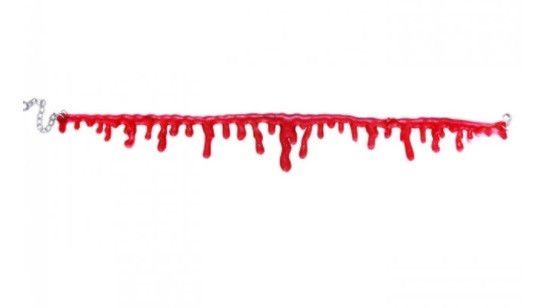 Силіконовий чокер з ефектом крові ABC червоний ST-0035 фото
