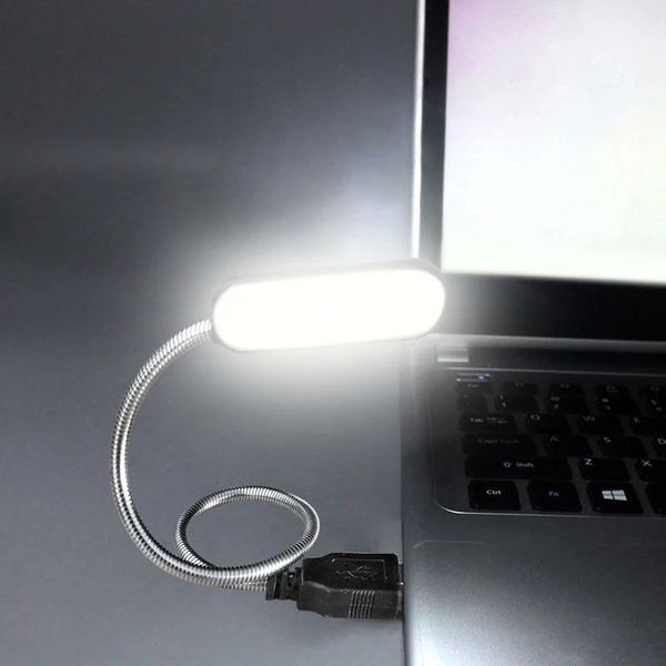 Гнучка мінілампа метал USB LED ABC холодне світло 1739728755 фото