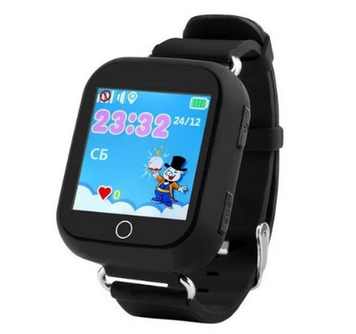 Дитячий розумний смарт-годинник з GPS Smart Baby Watch Q100 Black SBWQ100B фото