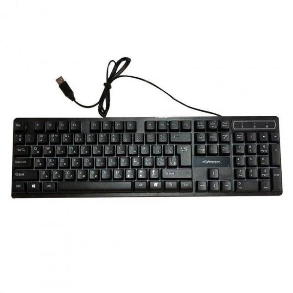 Ігровий комплект 4 в 1 Cyberpunk клавіатура + мишка + навушники + килимок чорний 710 фото