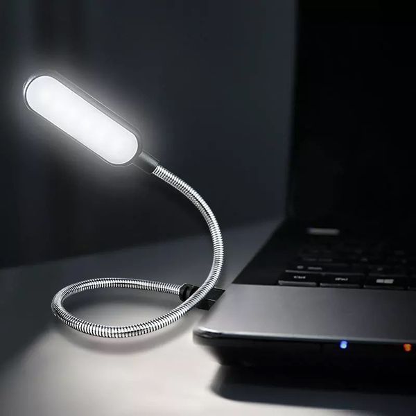 Гибкая мини лампа метал USB LED ABC тёплый свет 1739738915 фото