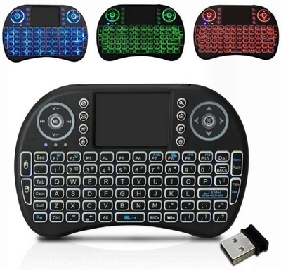 Беспроводная мини-клавиатура c тачпадом и LED подсветкой Mini Keyboard dacklit MKBD фото