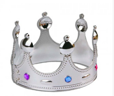 Корона Король пластикова (срібло) ABC KU1-0308 фото