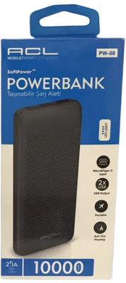 Повербанк Power Bank УМБ ACL PW-08 10000 mAh 2 USB чёрный 1703356888 фото