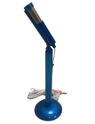 Мінімімікрофон дротовий синій із підставкою ABC 1683352719 фото