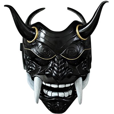 Японська маска Демонів латексна ABC чорна 2123145818 фото