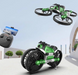Радиоуправляемый дрон-трансформер с камерой 2 в 1 квадрокоптер-мотоцикл Leap 550 mah Зеленый LEAPG фото 1