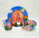 Дитячий скляний посуд Свинка Пеппа Дитячий набір посуду ABC 00-120 фото 1