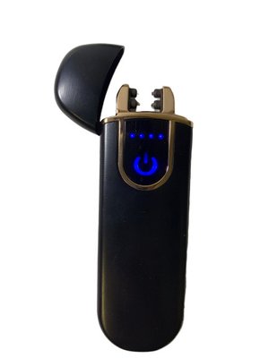 USB зажигалка электроимпульсная LIGHTER VIP QQ черная Z0010 фото