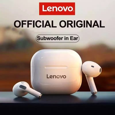 Бездротові навушники Lenovo LP40 TWS Blooetooth з кейсом Білі RMXlp40 фото