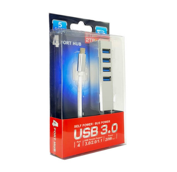 Зовнішній USB-розгалужувач SELF POWER HUB USB 3.0 Type-C 4 port SELFPOWERHUBTYPEC фото